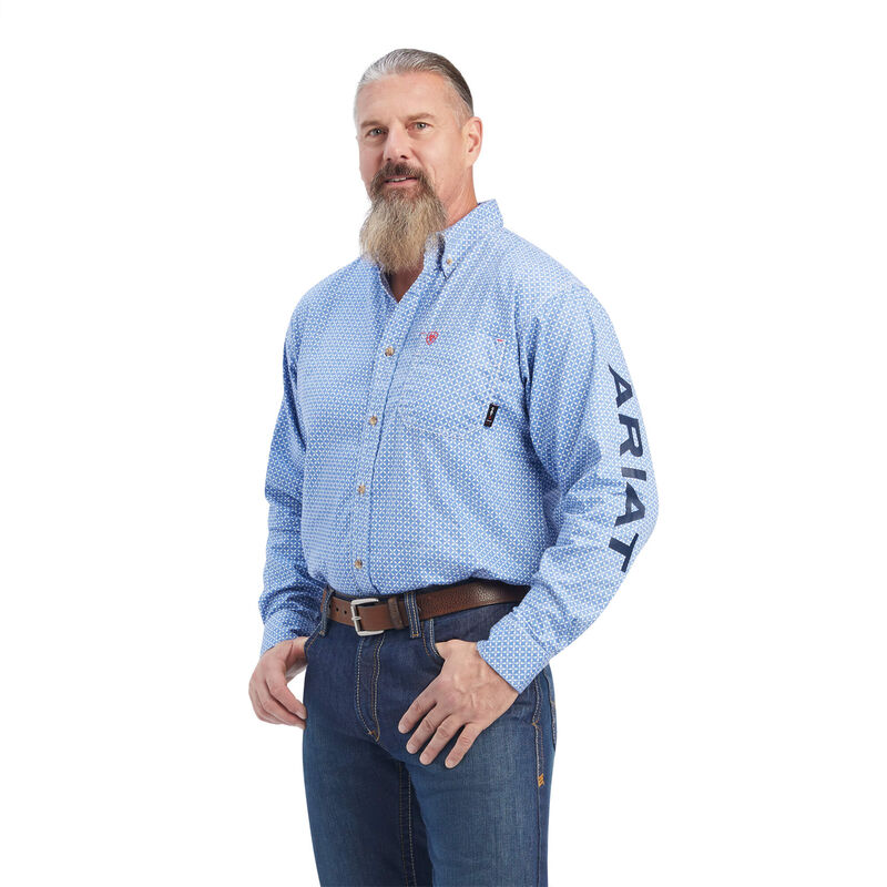 Ariat Hemden Herren - Fr Lanting Logo Work Blau ( OZVTU-8943 )